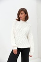 Sweater knitted rhombuses