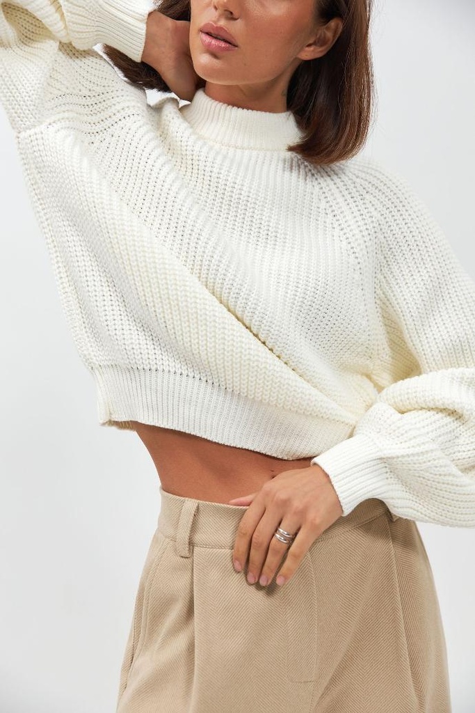 Pulover raglan chunky tricot