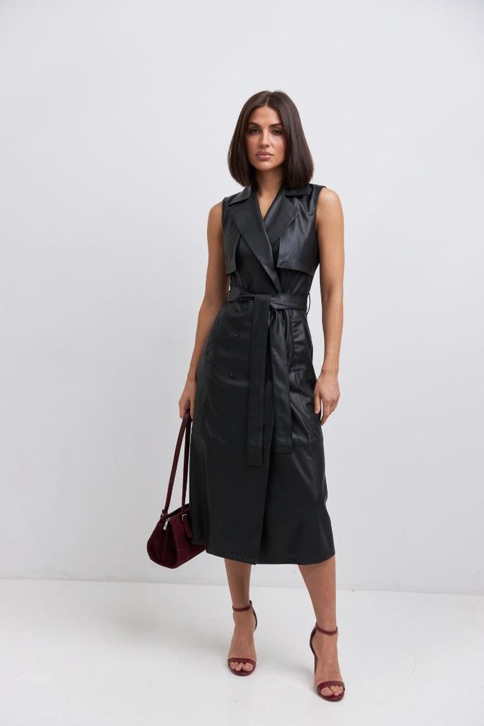 Rochie din piele ecologică