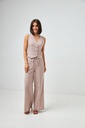 Linen trousers with an elastic waistband