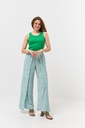 Pants with wrap-effect imitation