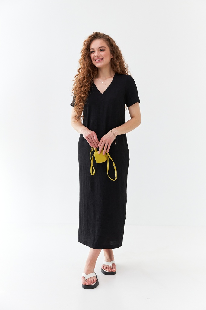 Сукня максі з крепа