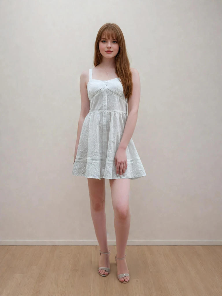 Сарафан на гудзиках з мереживом