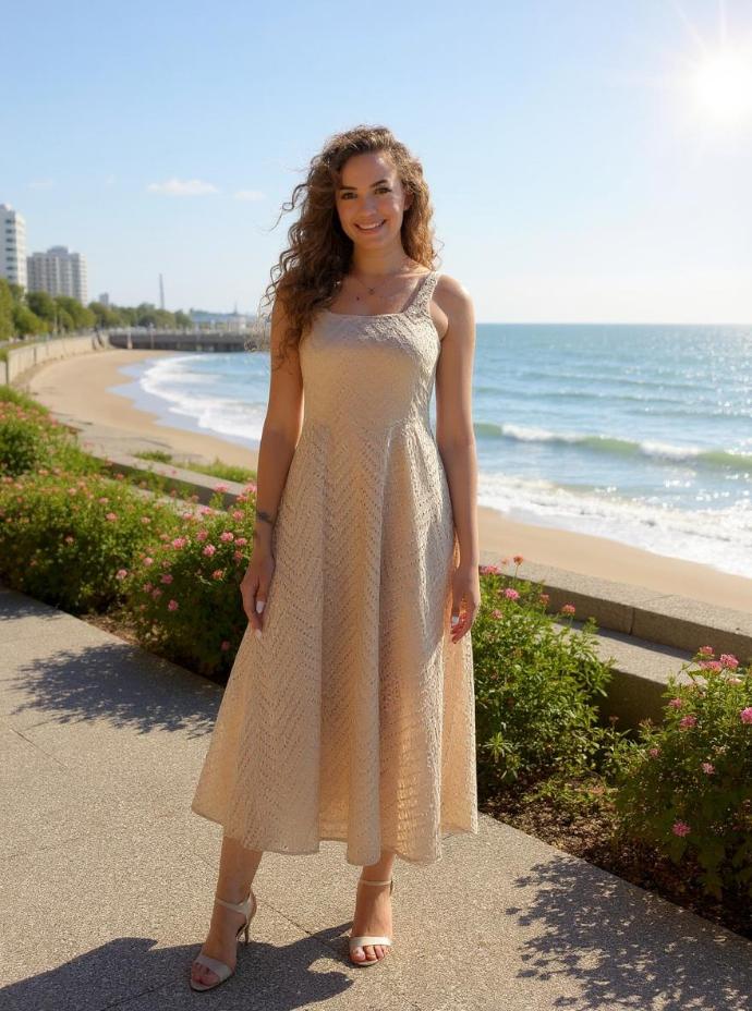 Sundress with corset imitation