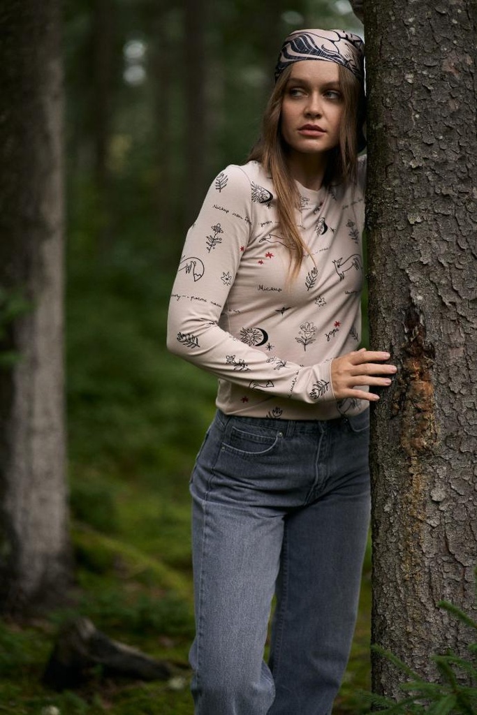 Tattoo-style long sleeve top