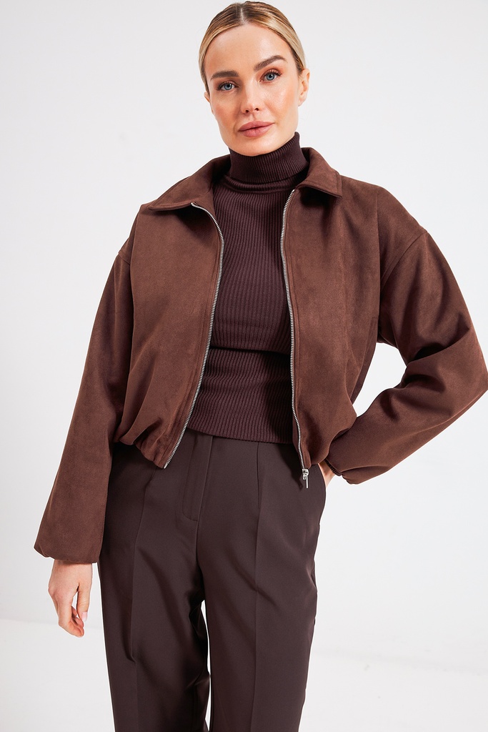 Zip-up bomber jacket