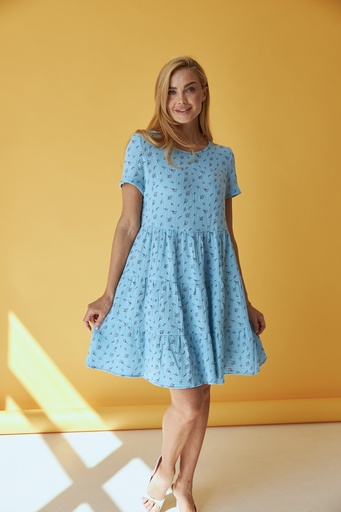 Mini dress with three layers
