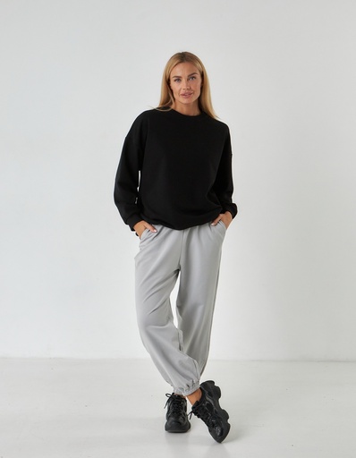 Pantaloni jogger din bumbac dublu "JOAN"