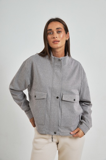Casual jacket with a zipper