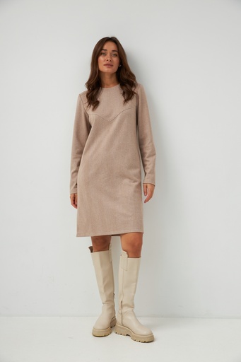 Dress with decorative stitching