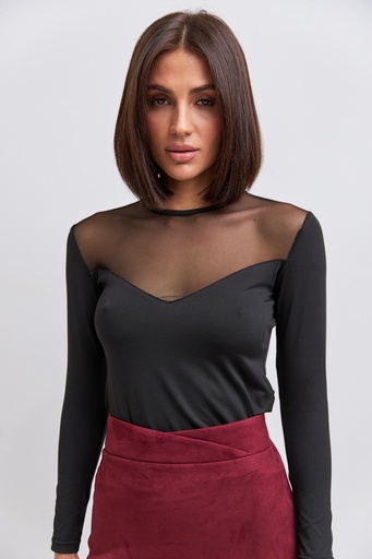 Лонгслів комбінований сітка